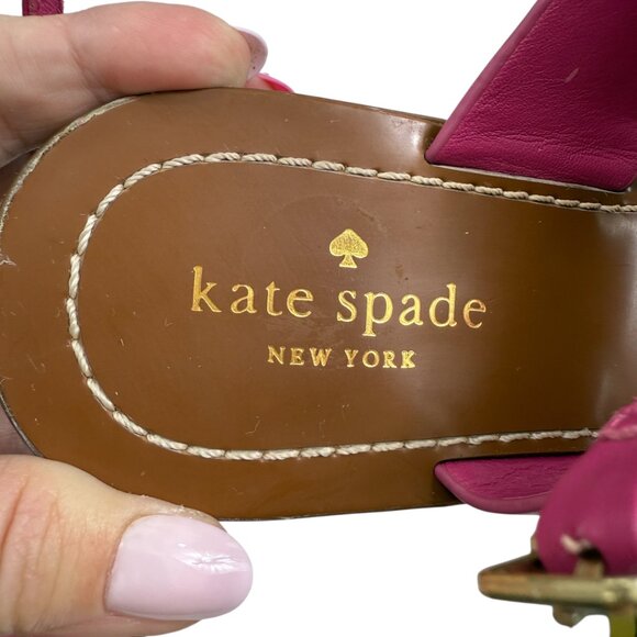 Kate Spade Carolina Leather Thong T Strap Bow Sandals Women's Size 6.0 M - Picture 7 of 10